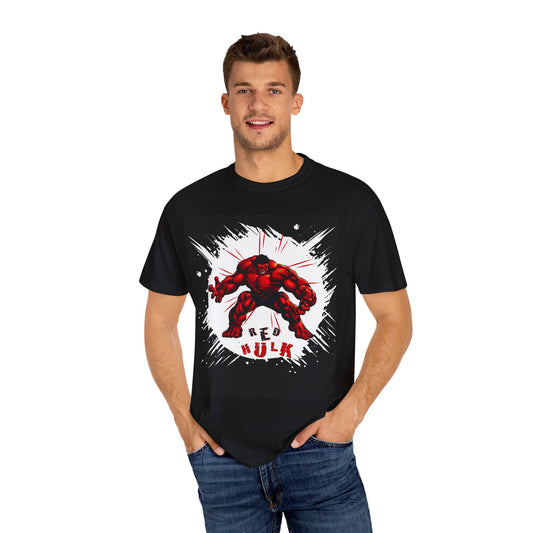 Jacked! "Red Hulk' Power Pose Comfort Color T-shirt With Designs