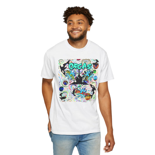 Vibrant Orcas Splash Comfort Colors T-shirt