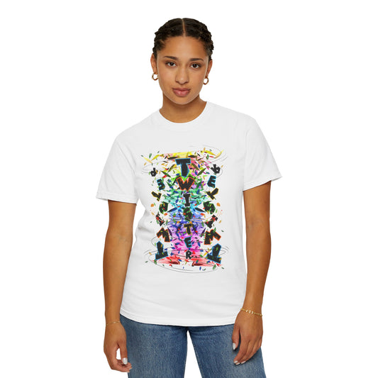 Bold Letters Vibrant Leaf Twister Comfort Colors T-shirt