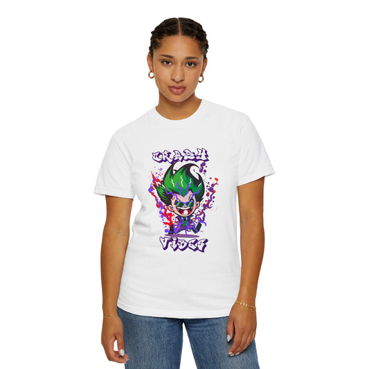 Vibrant! Comfort Color Unisex T-shirt Of Cartoon Joker With Shades Design