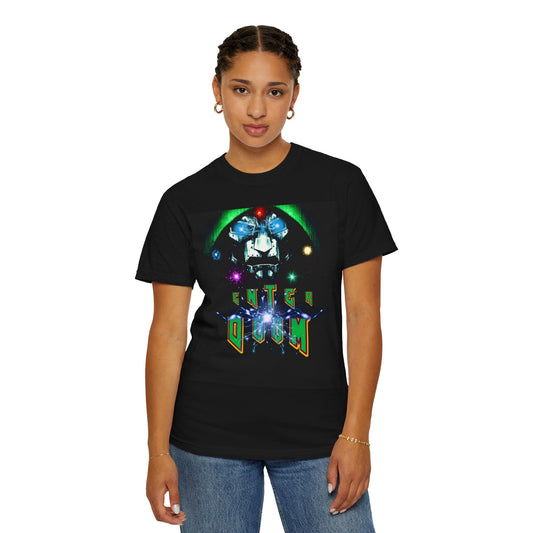 Classic Dr. Doom Mask With Colorful Lightning Effects Comfort Colors Unisex T-shirt