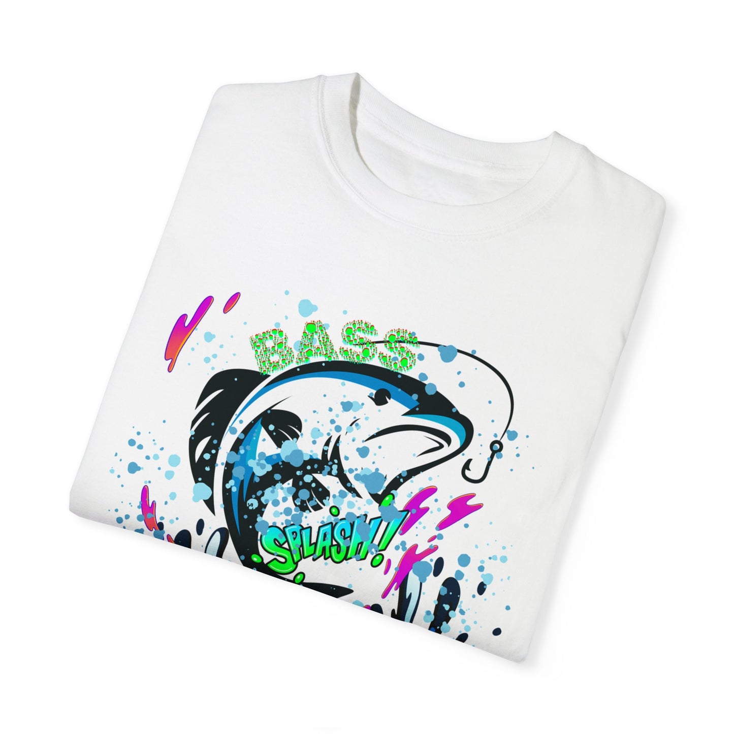 Bass Splash! Comfort Colors T-Shirt With Design