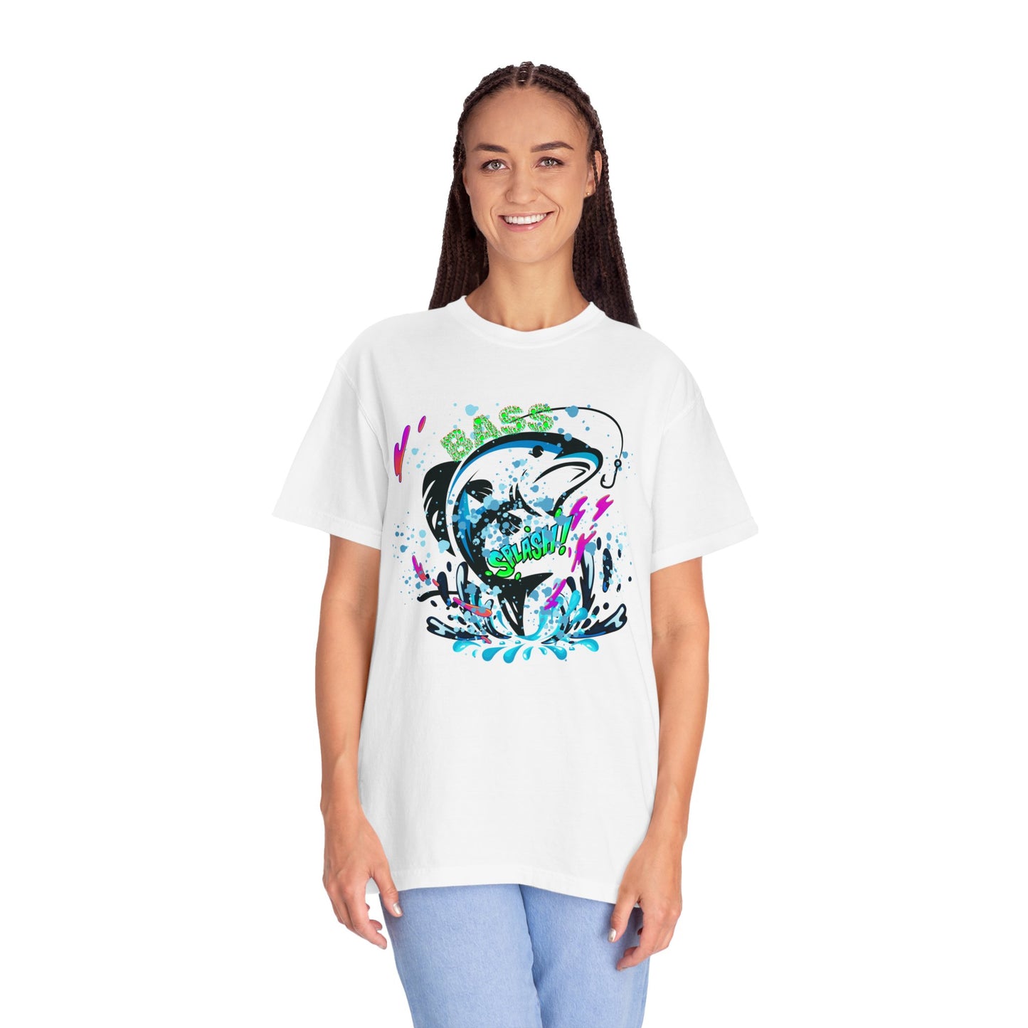 Bass Splash! Comfort Colors T-Shirt With Design