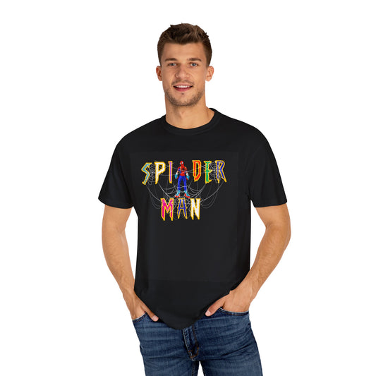 Colorful Spiderman Wording Comfort Colors T-shirt