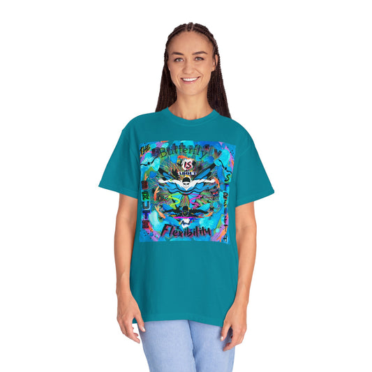 Vibrant Butterfly-stroking  Comfort Colors T-Shirt