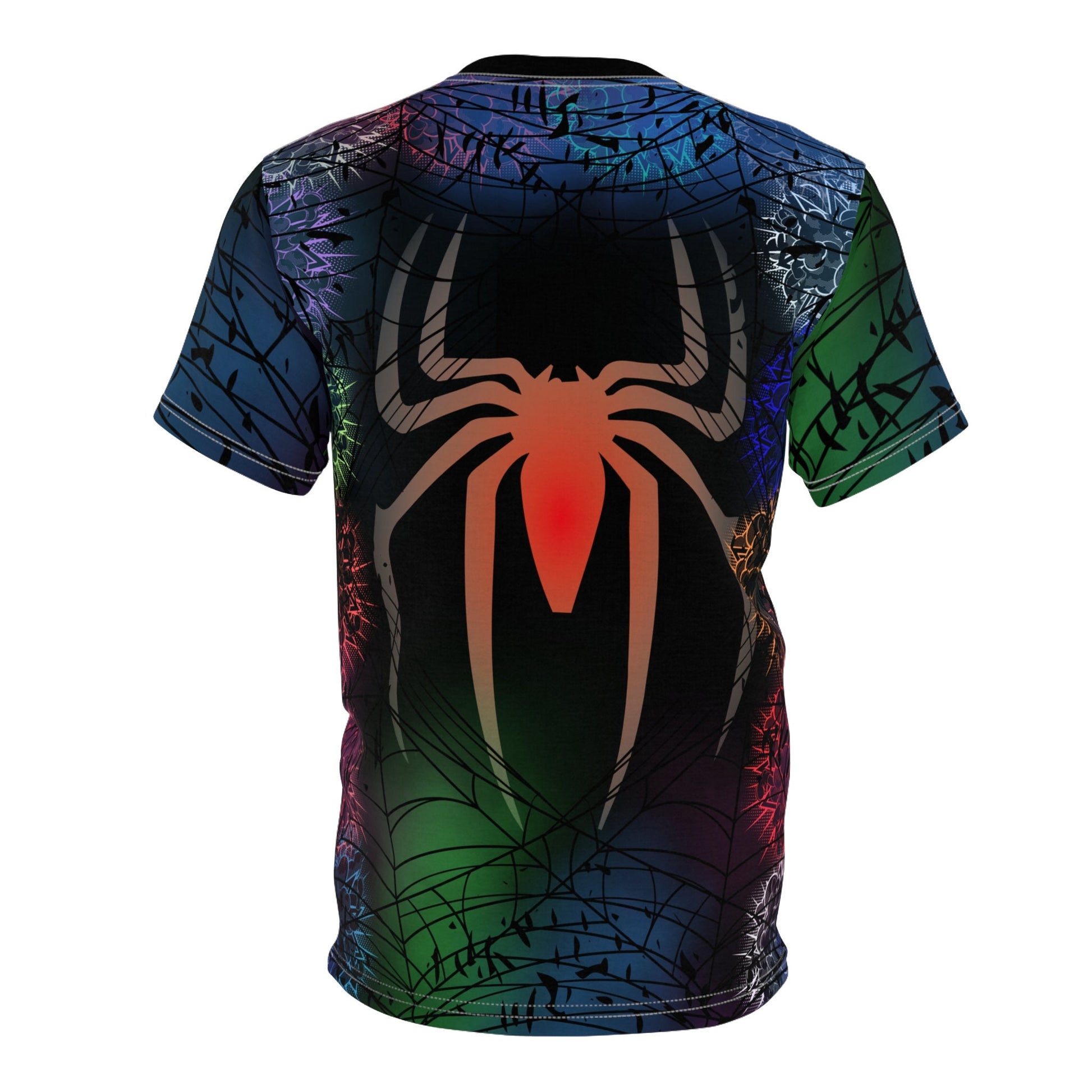 Colorful Spiderman-Venom Theme "All Over Print" Unisex Cut & Sew T-Shirt