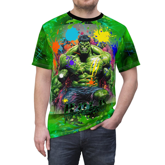 Brilliant! "Hulk" Paint-Splatter All Over Print Unisex Cut & Sew T-Shirt