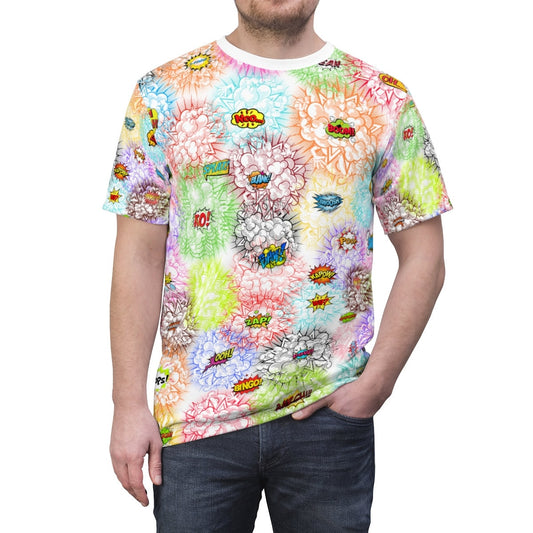 Colorful Whimsical Speech Bubbles "All Over Print" Unisex Cut & Sew T-Shirt